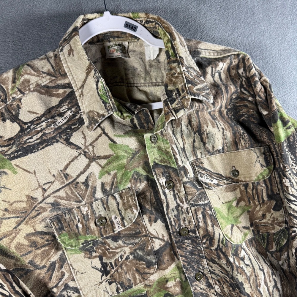 Vintage Five Brother Realtree Camo Shirt XL Button Up Hunting USA - Picture 2 of 7